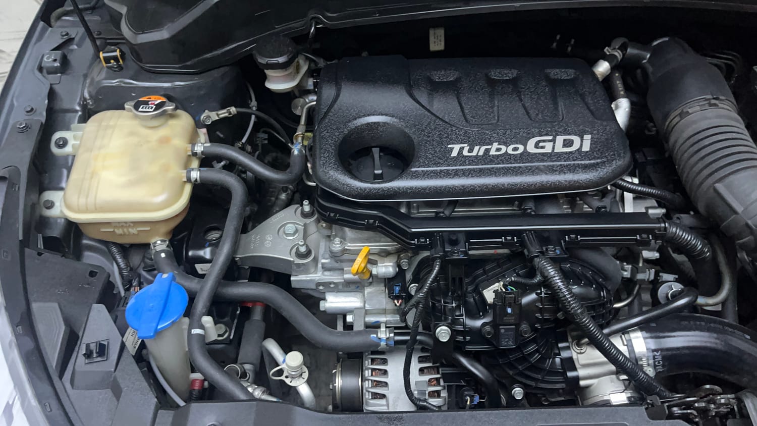 Used 2021 Hyundai New i20 Asta (O) 1.0 Turbo DCT Petrol Automatic engine ENGINE RIGHT SIDE VIEW