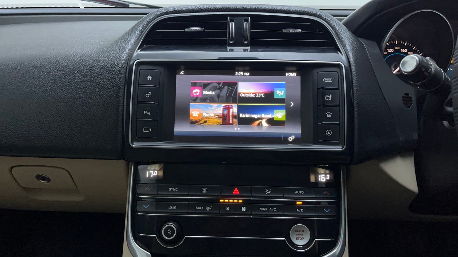 Used 2018 Jaguar XE Prestige Diesel Diesel Automatic interior MUSIC SYSTEM & AC CONTROL VIEW