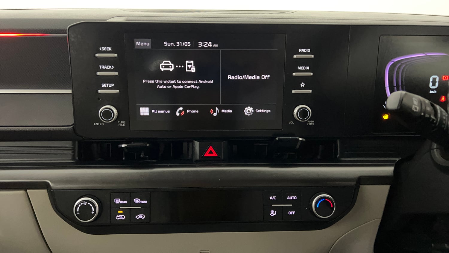 Used 2025 Kia Carens Clavis HTK Plus (O) 1.5 Diesel MT Diesel Manual interior MUSIC SYSTEM & AC CONTROL VIEW
