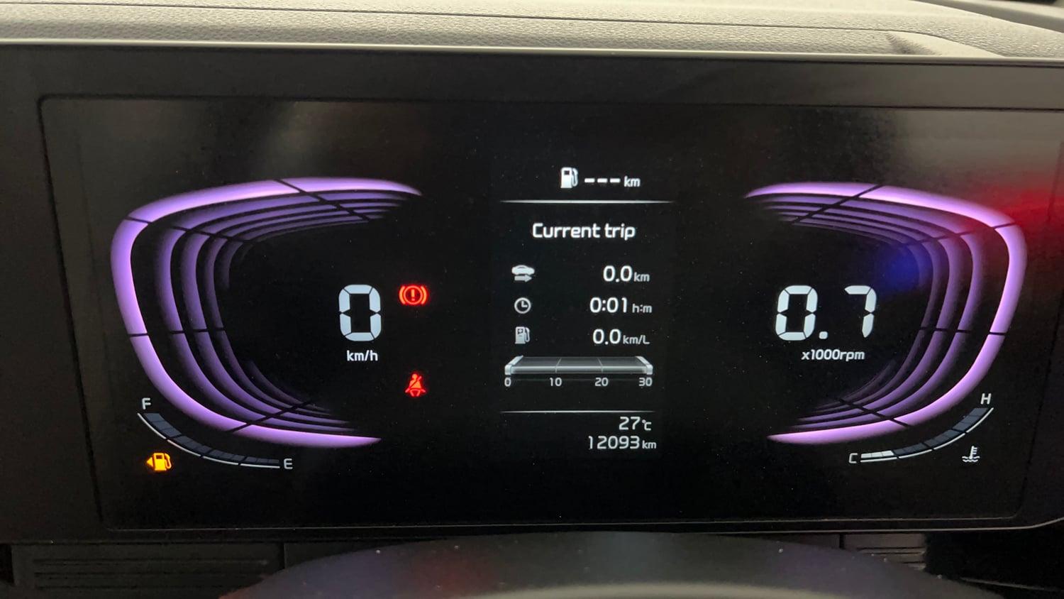 Used 2025 Kia Carens Clavis HTK Plus (O) 1.5 Diesel MT Diesel Manual interior CLUSTERMETER VIEW