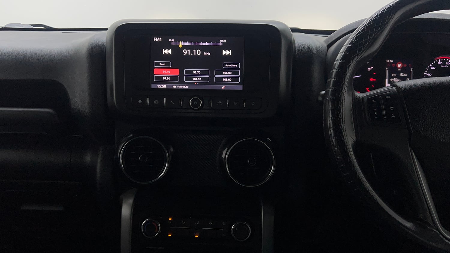 Used 2022 mahindra Thar LX Hard Top Petrol MT 4WD Petrol Manual interior MUSIC SYSTEM & AC CONTROL VIEW