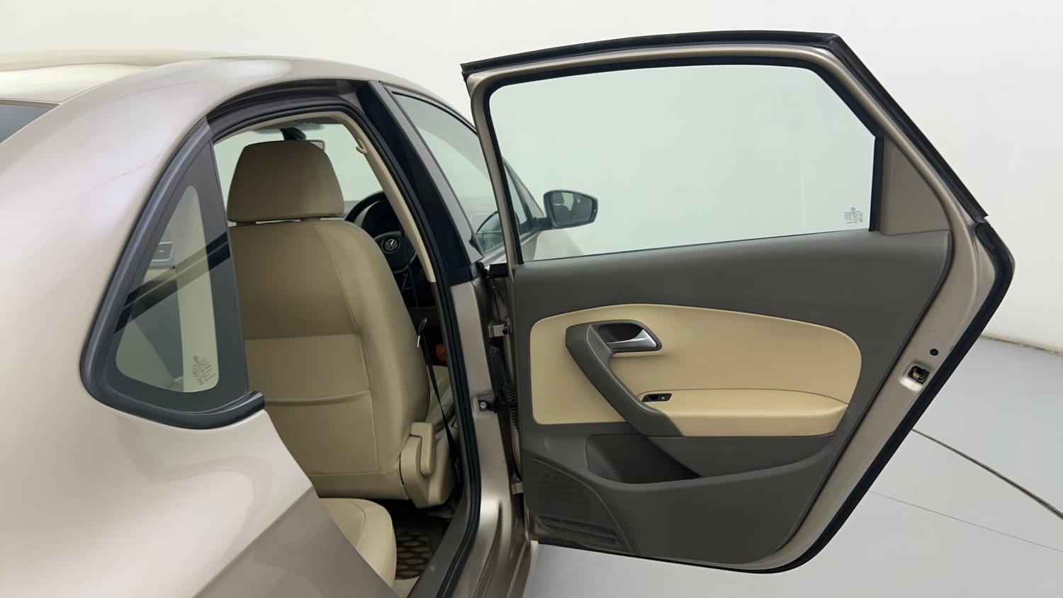 Used 2016 Volkswagen Vento Highline 1.2 (P) AT Petrol Automatic interior RIGHT REAR DOOR OPEN VIEW