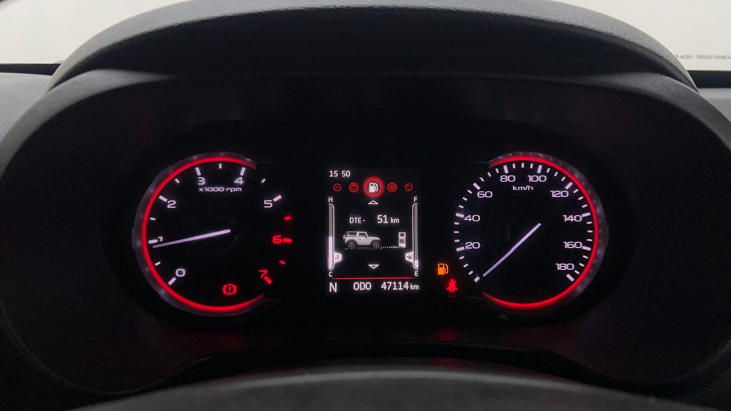 Used 2022 mahindra Thar LX Hard Top Petrol MT 4WD Petrol Manual interior CLUSTERMETER VIEW