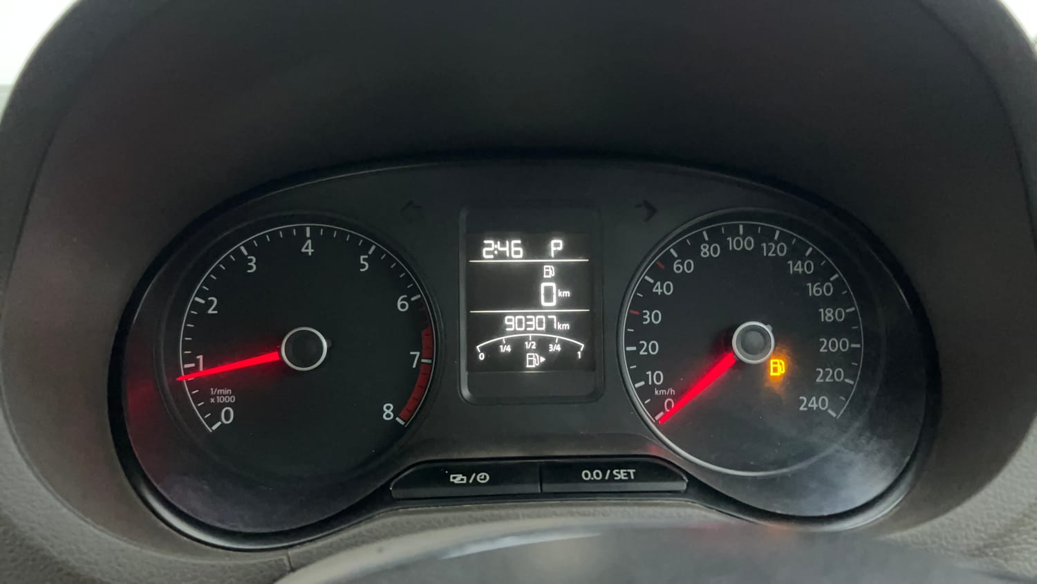 Used 2016 Volkswagen Vento Highline 1.2 (P) AT Petrol Automatic interior CLUSTERMETER VIEW