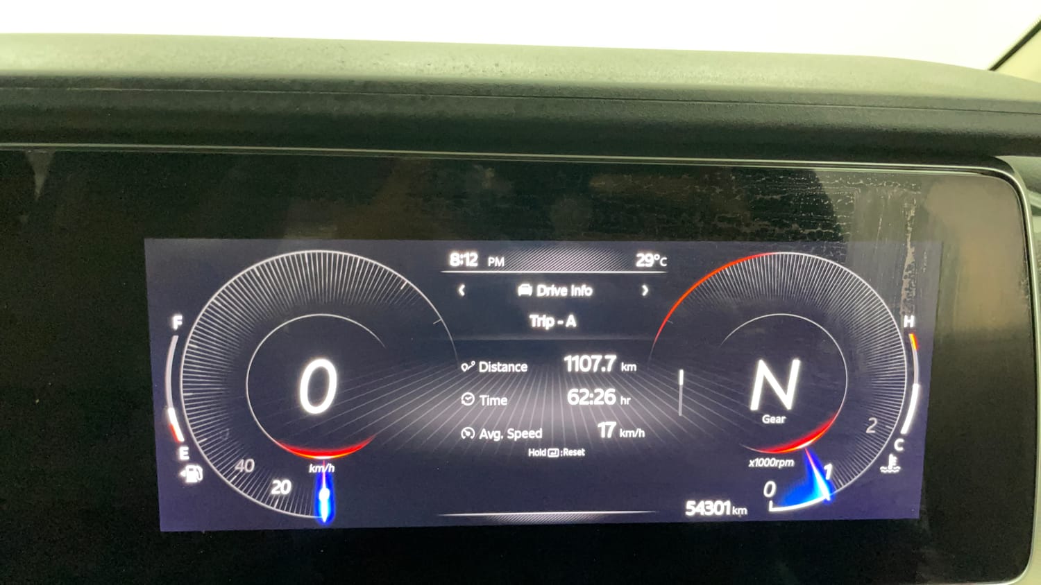 Used 2022 Mahindra XUV700 AX 5 Petrol MT 7 STR Petrol Manual interior CLUSTERMETER VIEW