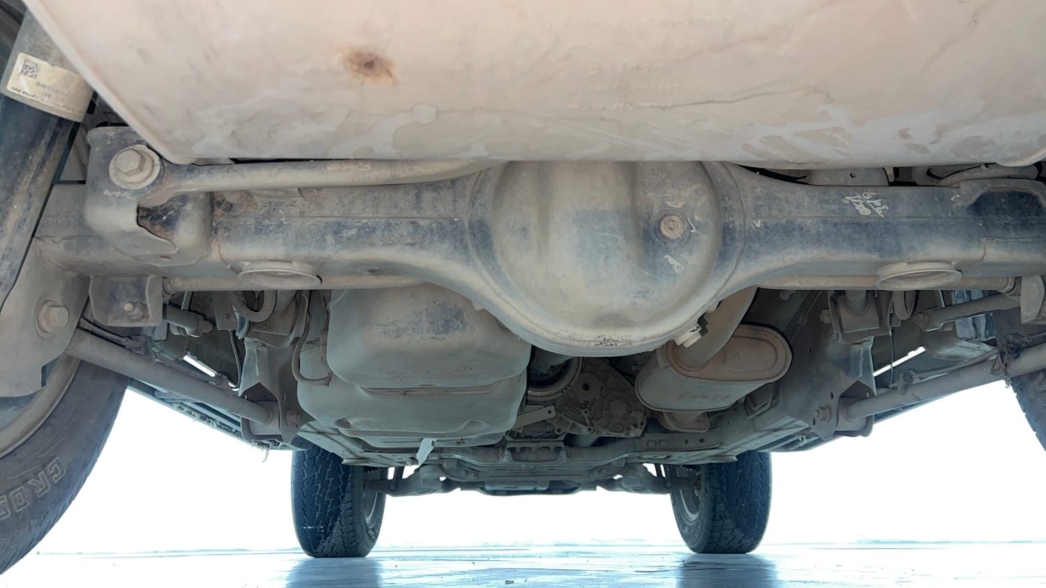 Used 2022 mahindra Thar LX Hard Top Petrol MT 4WD Petrol Manual extra REAR UNDERBODY VIEW (TAKEN FROM REAR)