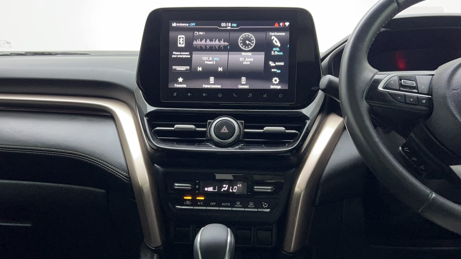 Used 2023 Maruti Suzuki Grand Vitara Alpha Plus Intelligent Hybrid eCVT Hybrid Automatic interior MUSIC SYSTEM & AC CONTROL VIEW