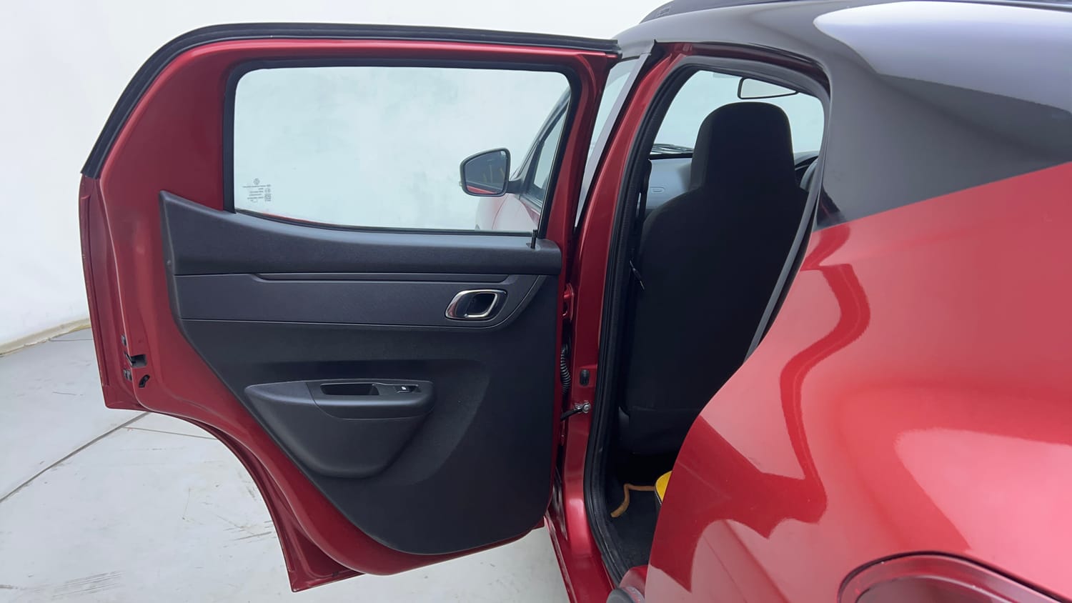 Used 2025 Renault Kwid CLIMBER 1.0 MT Dual Tone Petrol Manual interior LEFT REAR DOOR OPEN VIEW