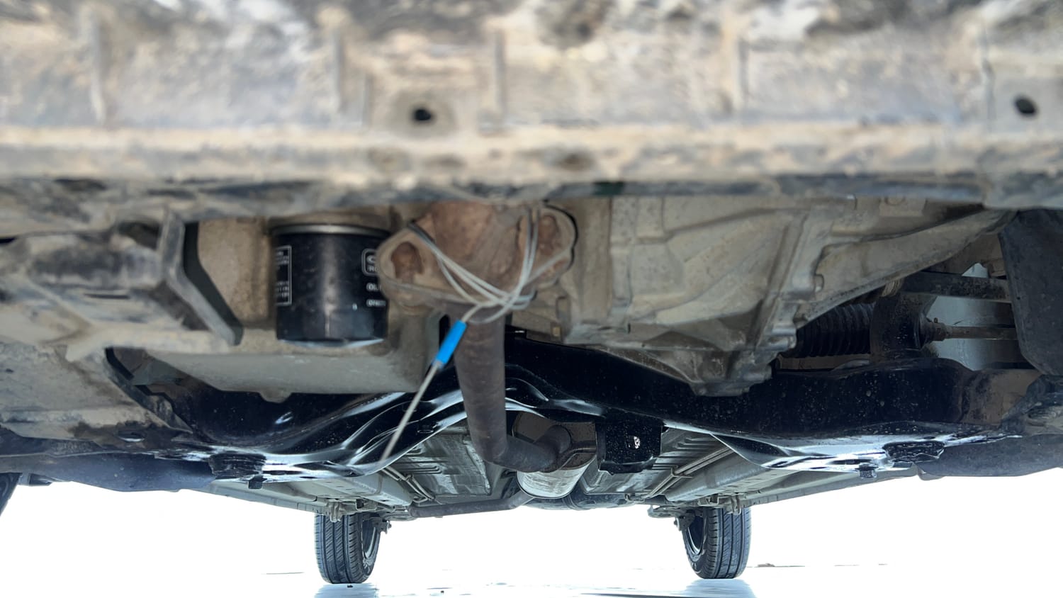Used 2018 Maruti Suzuki Celerio ZXi (O) AMT Petrol Automatic extra FRONT LEFT UNDERBODY VIEW