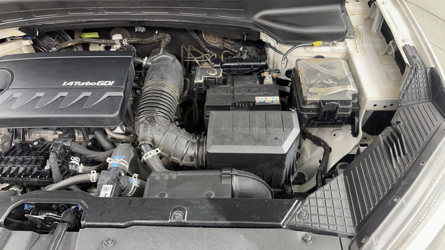 Used 2022 Hyundai Creta SX (O) 1.4 Turbo 7 DCT Petrol Automatic engine ENGINE LEFT SIDE VIEW