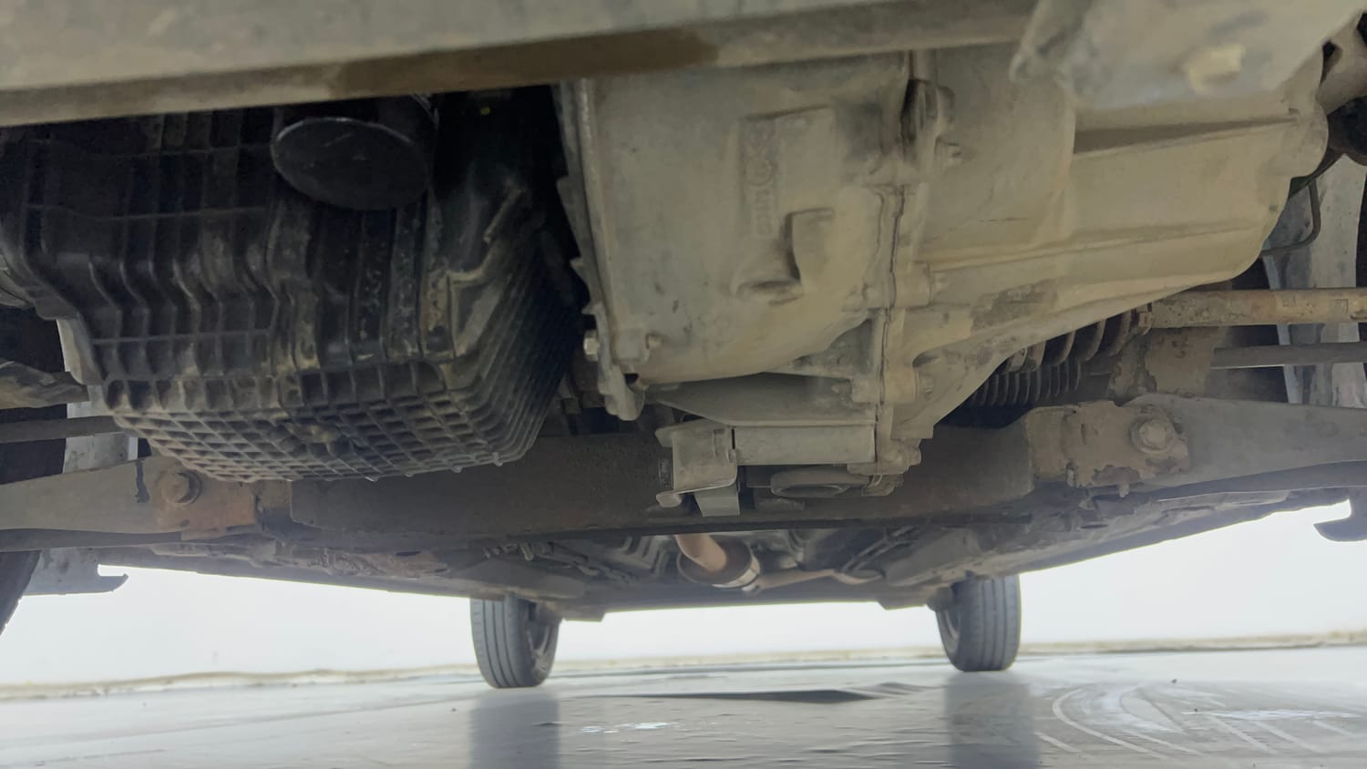 Used 2023 Renault Kwid CLIMBER AMT Petrol Automatic extra FRONT LEFT UNDERBODY VIEW