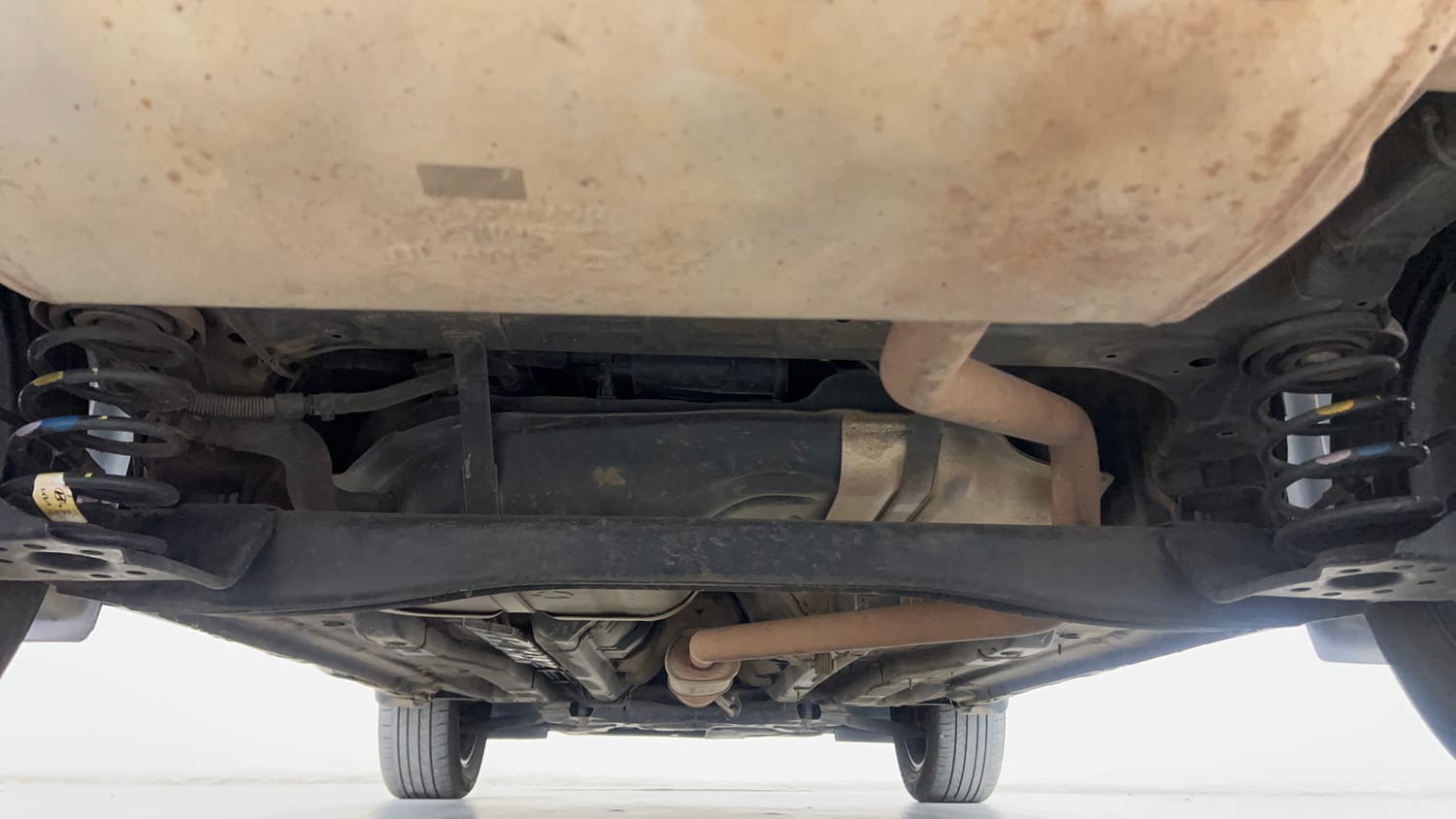 Used 2022 Hyundai Creta SX (O) 1.4 Turbo 7 DCT Petrol Automatic extra REAR UNDERBODY VIEW (TAKEN FROM REAR)
