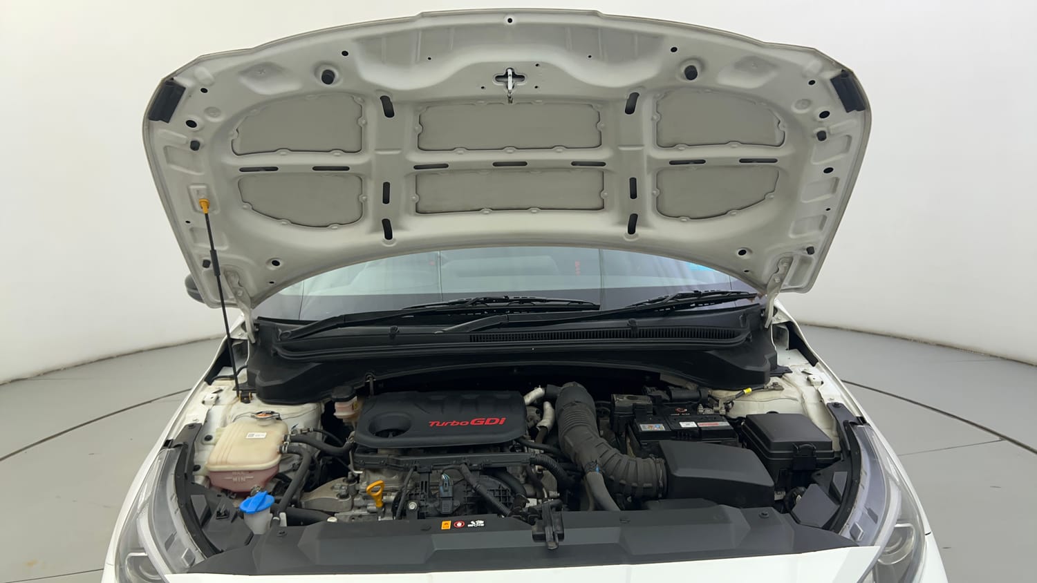 Used 2023 Hyundai i20 N Line N8 1.0 Turbo DCT Petrol Automatic engine ENGINE & BONNET OPEN FRONT VIEW