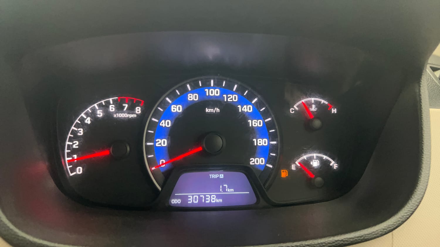 Used 2014 Hyundai Xcent S 1.2 Petrol Manual interior CLUSTERMETER VIEW