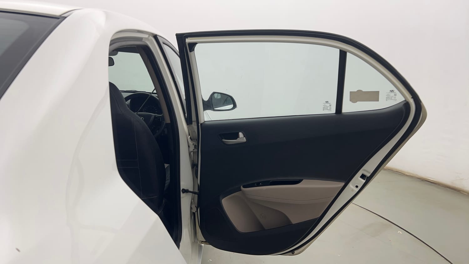 Used 2014 Hyundai Xcent S 1.2 Petrol Manual interior RIGHT REAR DOOR OPEN VIEW