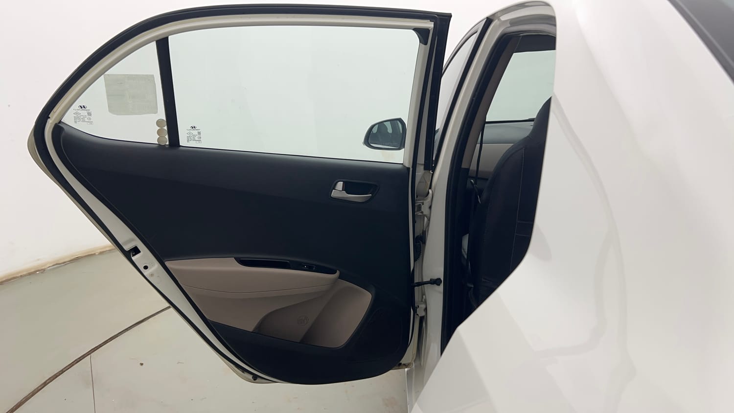 Used 2014 Hyundai Xcent S 1.2 Petrol Manual interior LEFT REAR DOOR OPEN VIEW