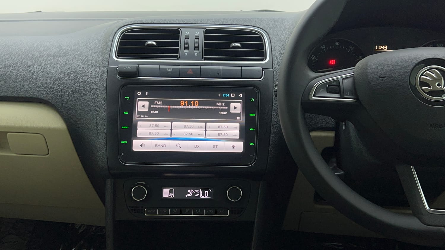 Used 2021 Skoda Rapid Style Petrol Manual interior MUSIC SYSTEM & AC CONTROL VIEW