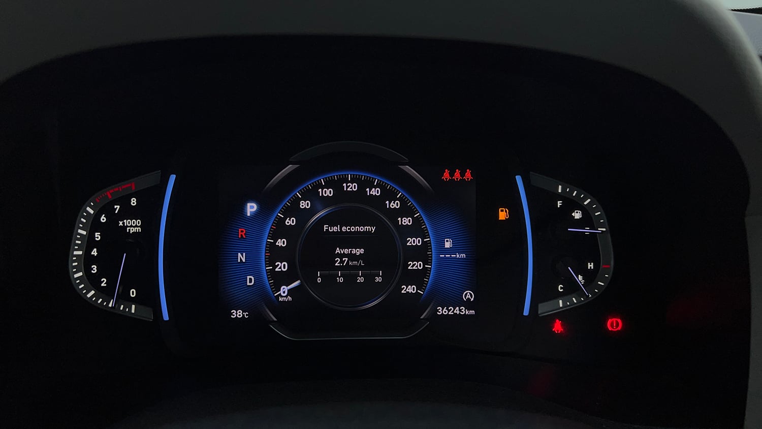Used 2023 Hyundai Creta SX (O) 1.5 Petrol IVT Petrol Automatic interior CLUSTERMETER VIEW