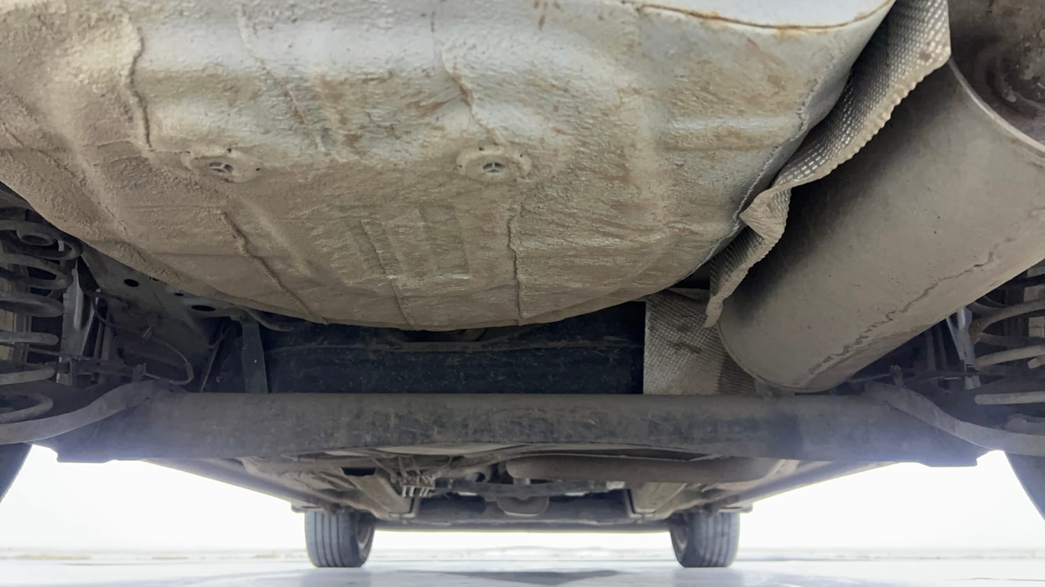 Used 2019 Ford Figo Aspire Titanium Plus 1.2 Ti-VCT Petrol Manual extra REAR UNDERBODY VIEW (TAKEN FROM REAR)