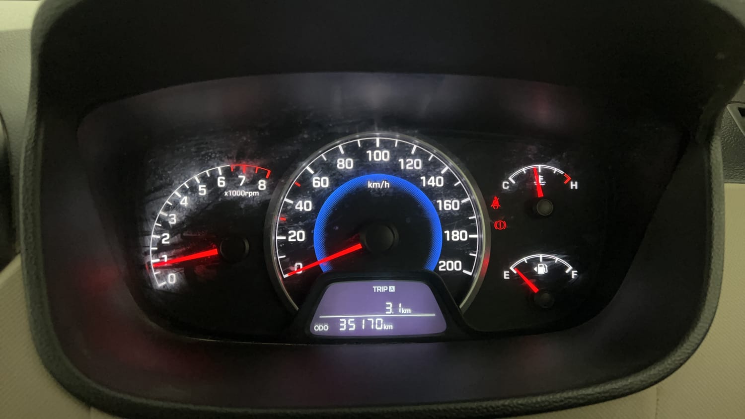 Used 2014 Hyundai Grand i10 Magna 1.2 Kappa VTVT Petrol Manual interior CLUSTERMETER VIEW