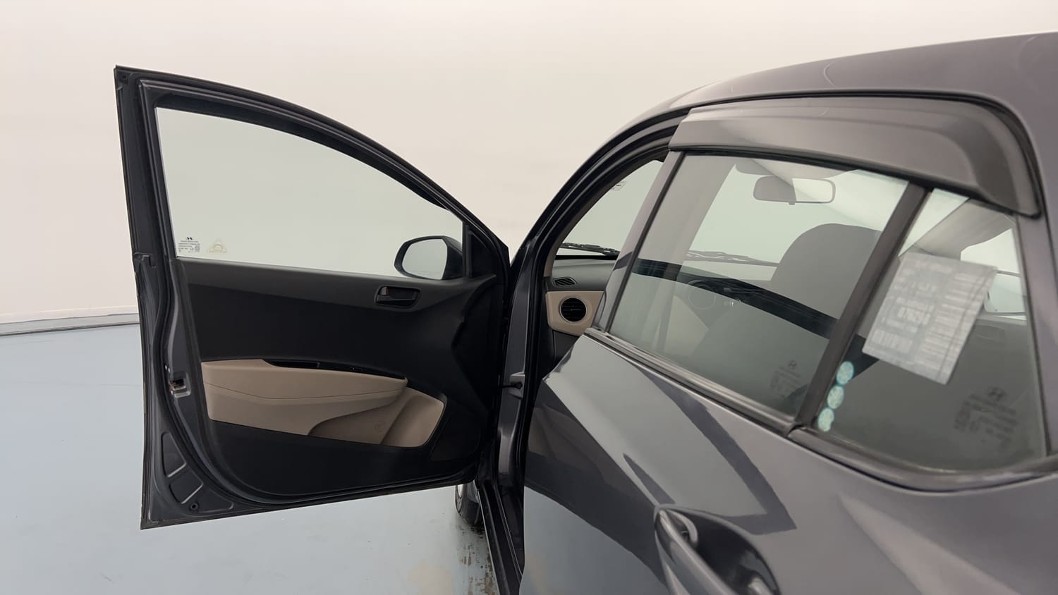 Used 2014 Hyundai Grand i10 Magna 1.2 Kappa VTVT Petrol Manual interior LEFT FRONT DOOR OPEN VIEW