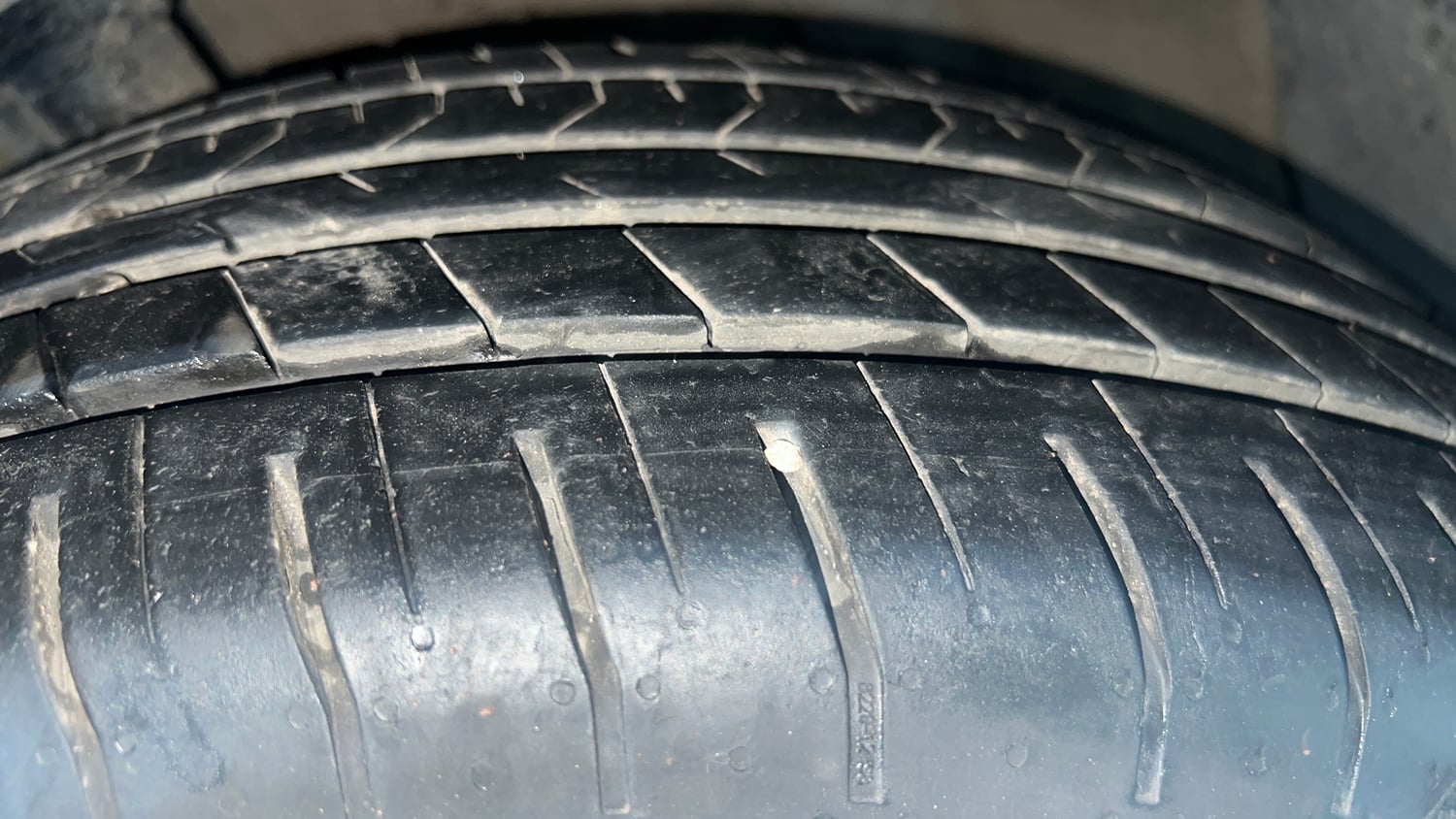 Used 2023 Hyundai Creta SX (O) 1.5 Petrol IVT Petrol Automatic tyres LEFT FRONT TYRE TREAD VIEW