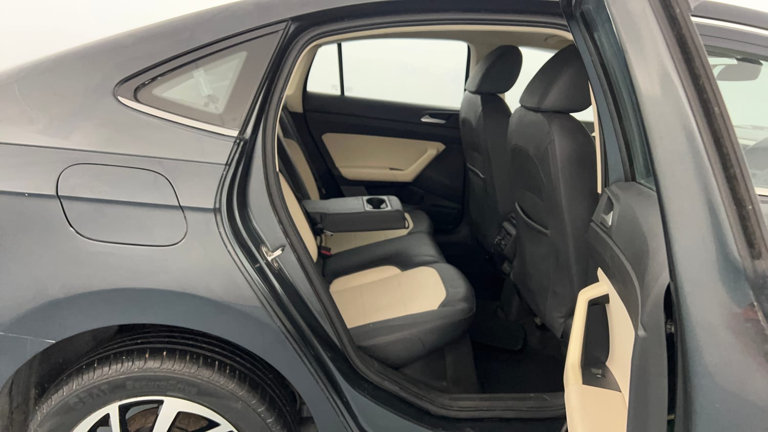 Used 2023 Volkswagen Virtus Topline 1.0 TSI MT Petrol Manual interior RIGHT SIDE REAR DOOR CABIN VIEW