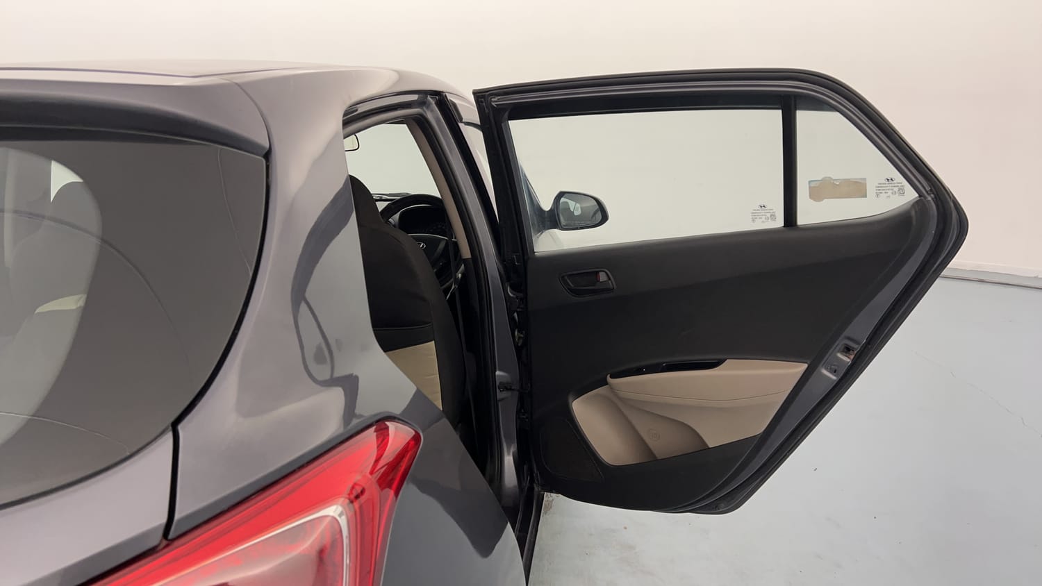 Used 2014 Hyundai Grand i10 Magna 1.2 Kappa VTVT Petrol Manual interior RIGHT REAR DOOR OPEN VIEW