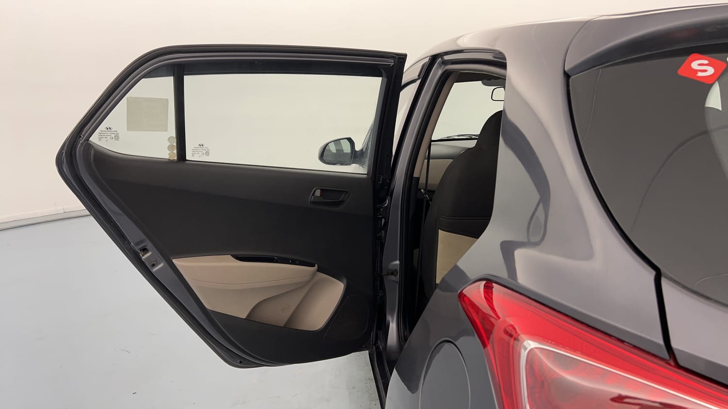 Used 2014 Hyundai Grand i10 Magna 1.2 Kappa VTVT Petrol Manual interior LEFT REAR DOOR OPEN VIEW