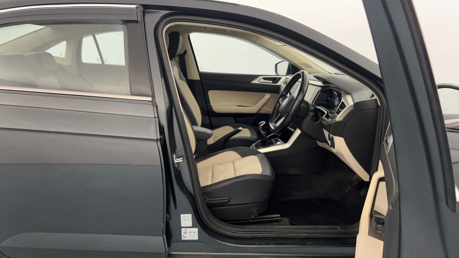 Used 2023 Volkswagen Virtus Topline 1.0 TSI MT Petrol Manual interior RIGHT SIDE FRONT DOOR CABIN VIEW