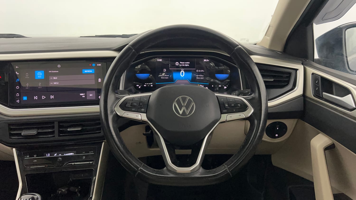 Used 2023 Volkswagen Virtus Topline 1.0 TSI MT Petrol Manual interior STEERING VIEW