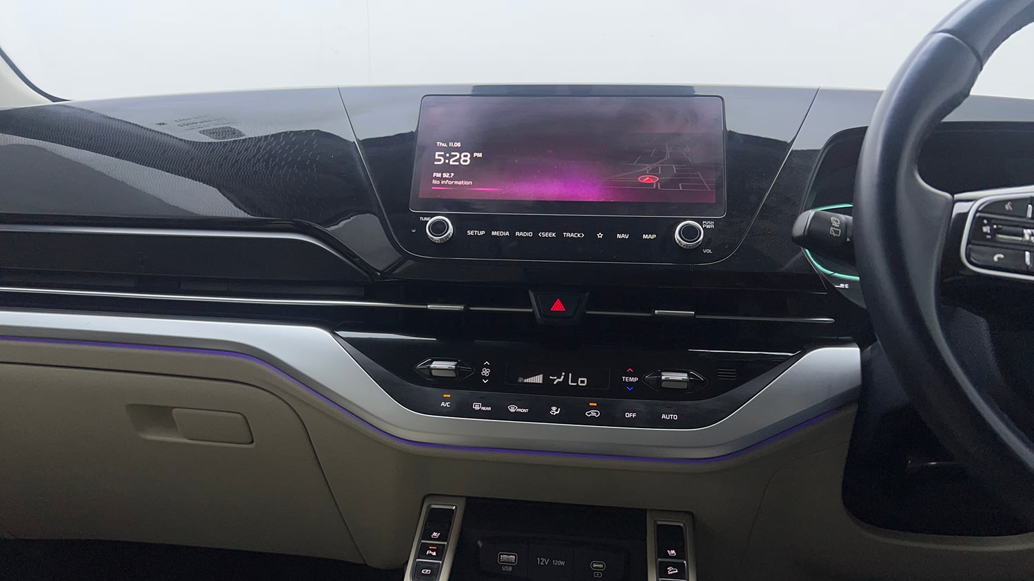 Used 2023 Kia Carens Luxury Plus 1.5 Diesel iMT 7 STR Diesel Manual interior MUSIC SYSTEM & AC CONTROL VIEW