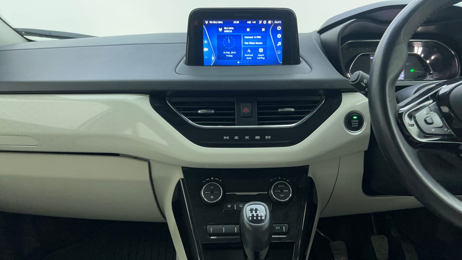 Used 2023 Tata Nexon XZ Plus LUX Petrol Manual interior MUSIC SYSTEM & AC CONTROL VIEW