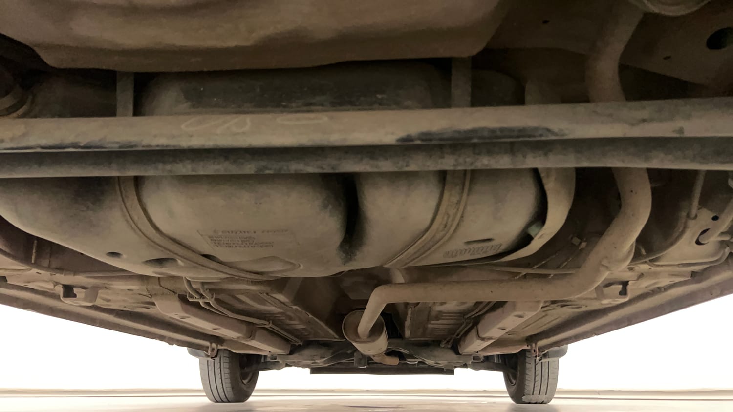 Used 2014 Maruti Suzuki Celerio VXi AMT Petrol Automatic extra REAR UNDERBODY VIEW (TAKEN FROM REAR)