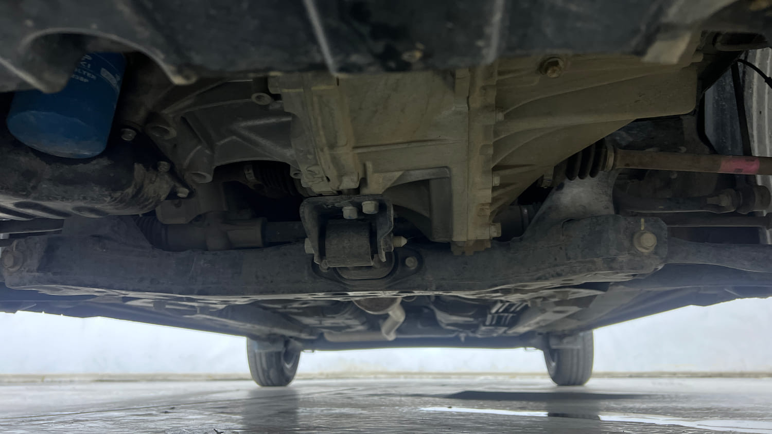 Used 2022 Hyundai Grand i10 Nios Sportz 1.2 Kappa VTVT Petrol Manual extra FRONT LEFT UNDERBODY VIEW