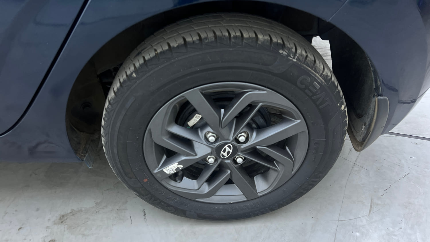 Used 2022 Hyundai Grand i10 Nios Sportz 1.2 Kappa VTVT Petrol Manual tyres LEFT REAR TYRE RIM VIEW