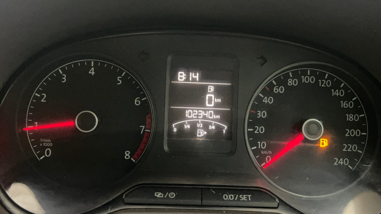 Used 2021 Volkswagen Vento Highline 1.0L TSI Petrol Manual interior CLUSTERMETER VIEW