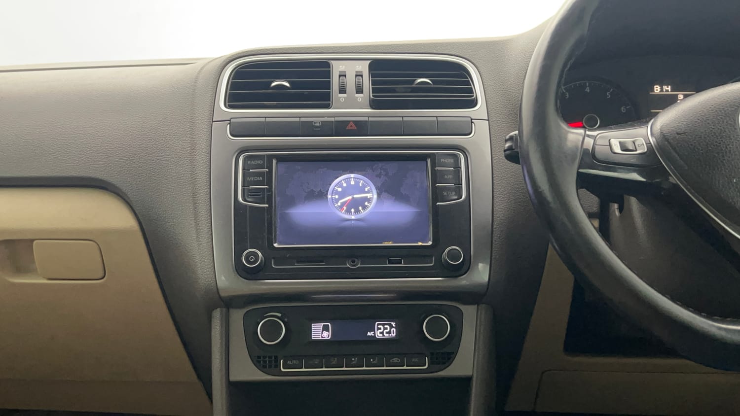 Used 2021 Volkswagen Vento Highline 1.0L TSI Petrol Manual interior MUSIC SYSTEM & AC CONTROL VIEW
