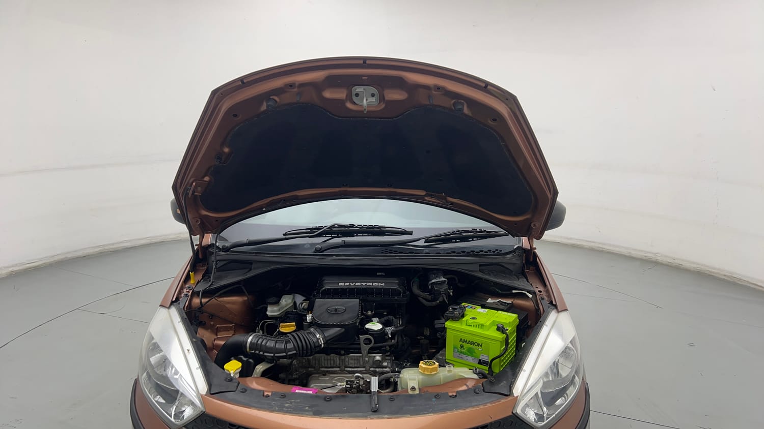Used 2018 Tata Tigor Revotron XE Petrol Manual engine ENGINE & BONNET OPEN FRONT VIEW