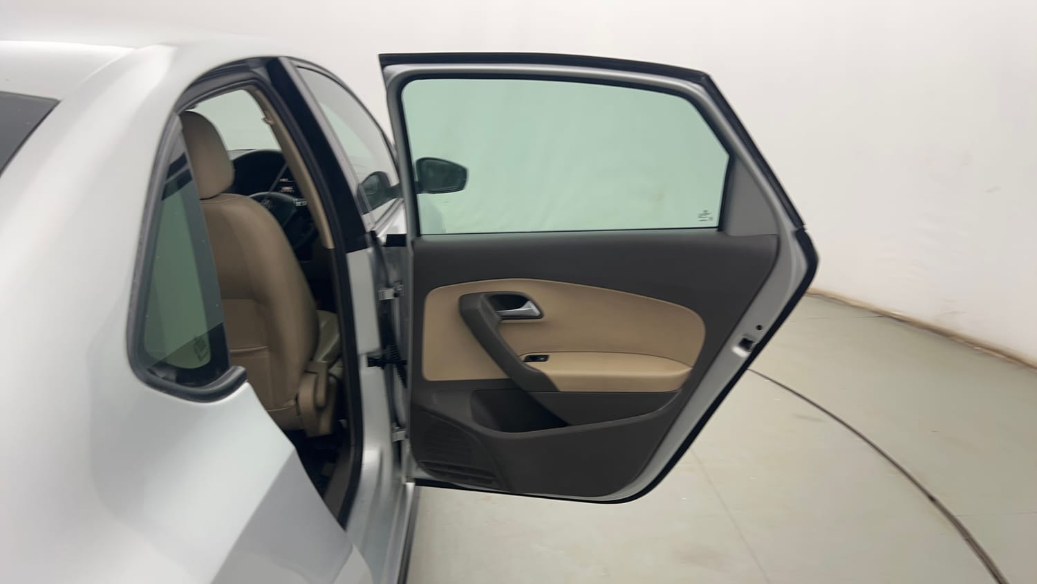 Used 2021 Volkswagen Vento Highline 1.0L TSI Petrol Manual interior RIGHT REAR DOOR OPEN VIEW