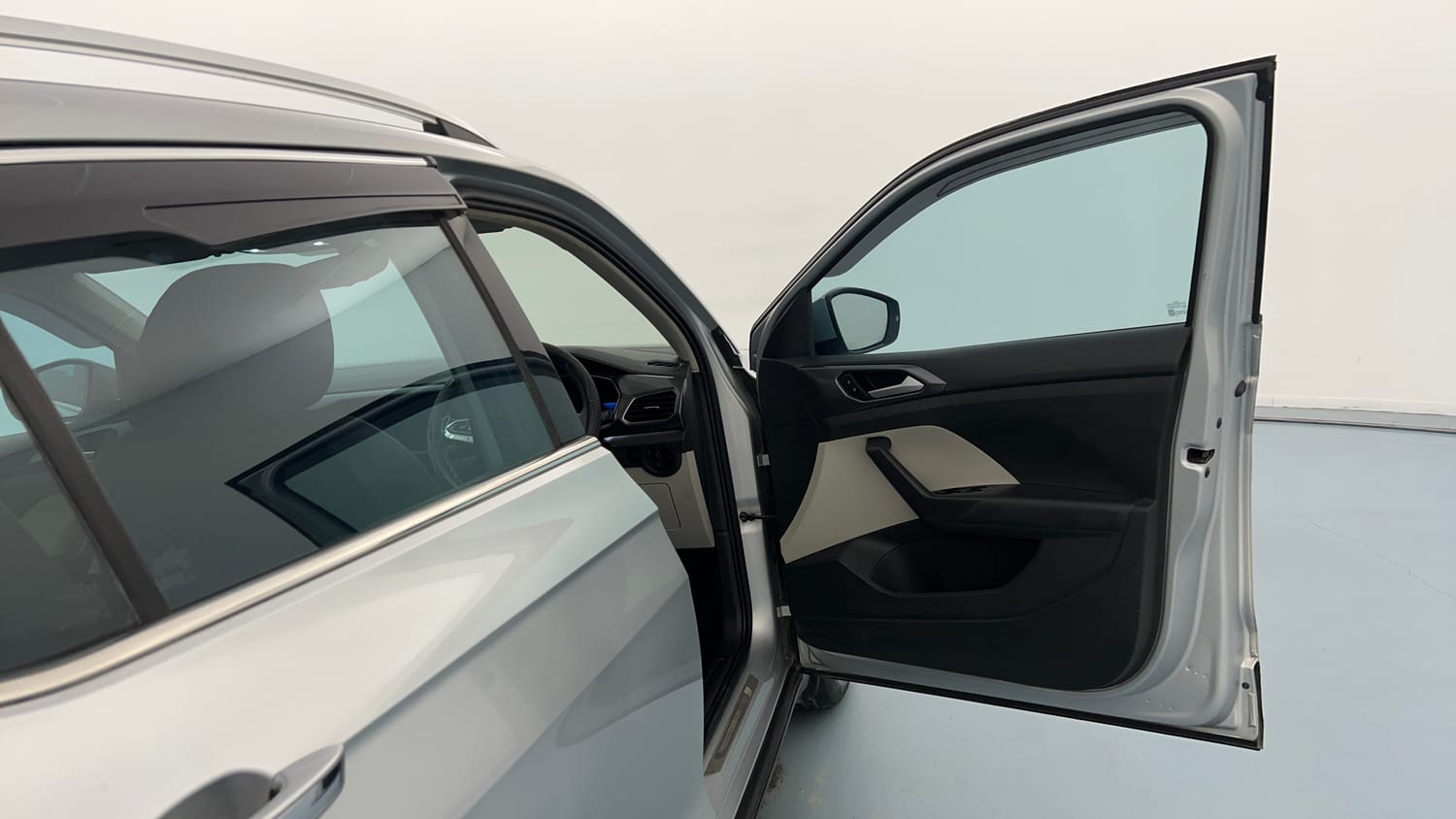 Used 2025 Volkswagen Taigun Topline 1.0 TSI AT Petrol Automatic interior RIGHT FRONT DOOR OPEN VIEW