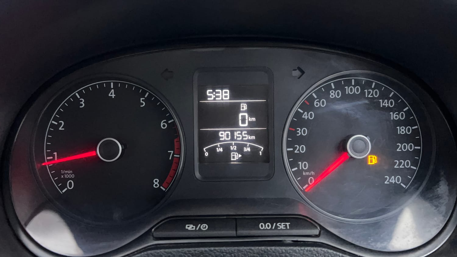 Used 2020 Volkswagen Polo Comfortline 1.0L (P) Petrol Manual interior CLUSTERMETER VIEW
