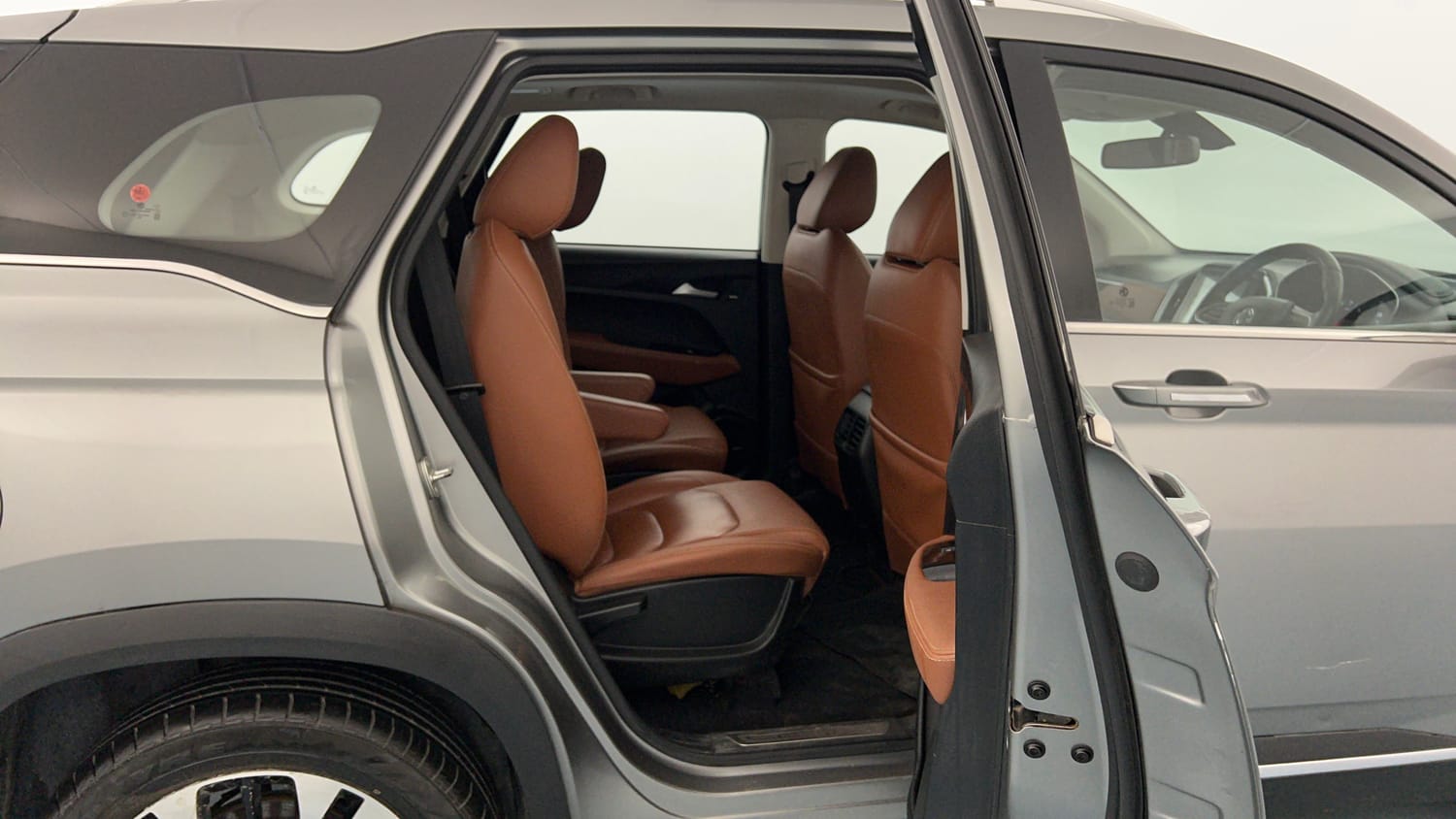 Used 2021 MG Motors Hector Plus Sharp Hybrid 1.5 Petrol Petrol Manual interior RIGHT SIDE REAR DOOR CABIN VIEW