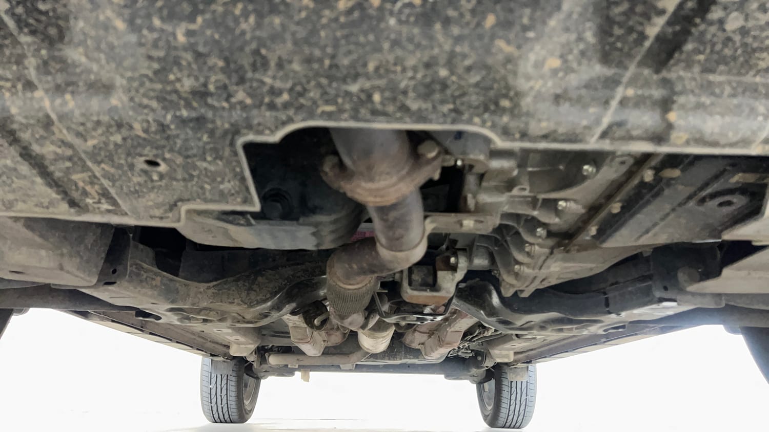 Used 2025 Tata Curvv Creative S 1.2 Revotron Petrol 7DCA Petrol Automatic extra FRONT LEFT UNDERBODY VIEW