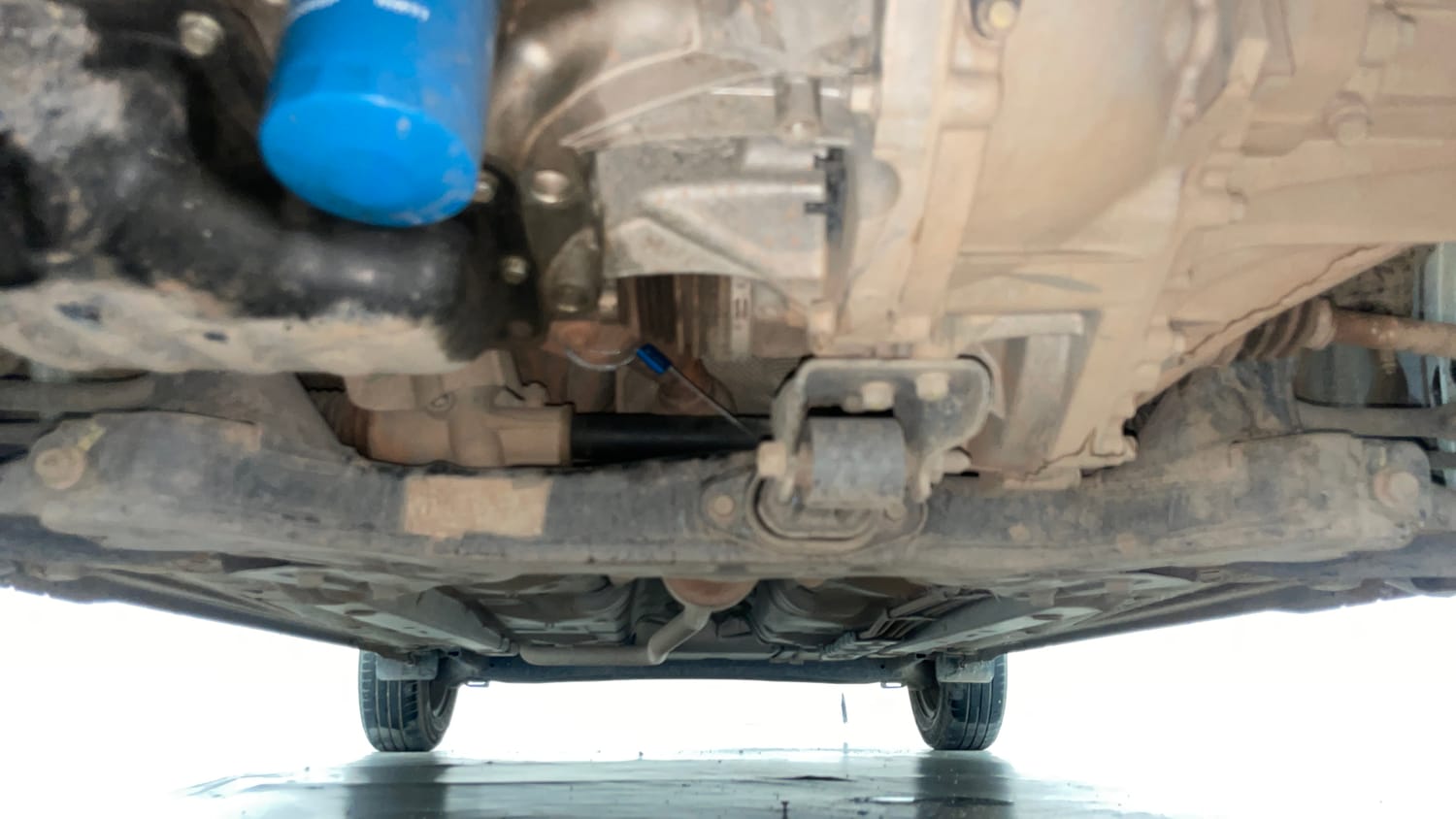 Used 2022 Hyundai Grand i10 Nios Magna 1.2 Kappa VTVT Petrol Manual extra FRONT LEFT UNDERBODY VIEW