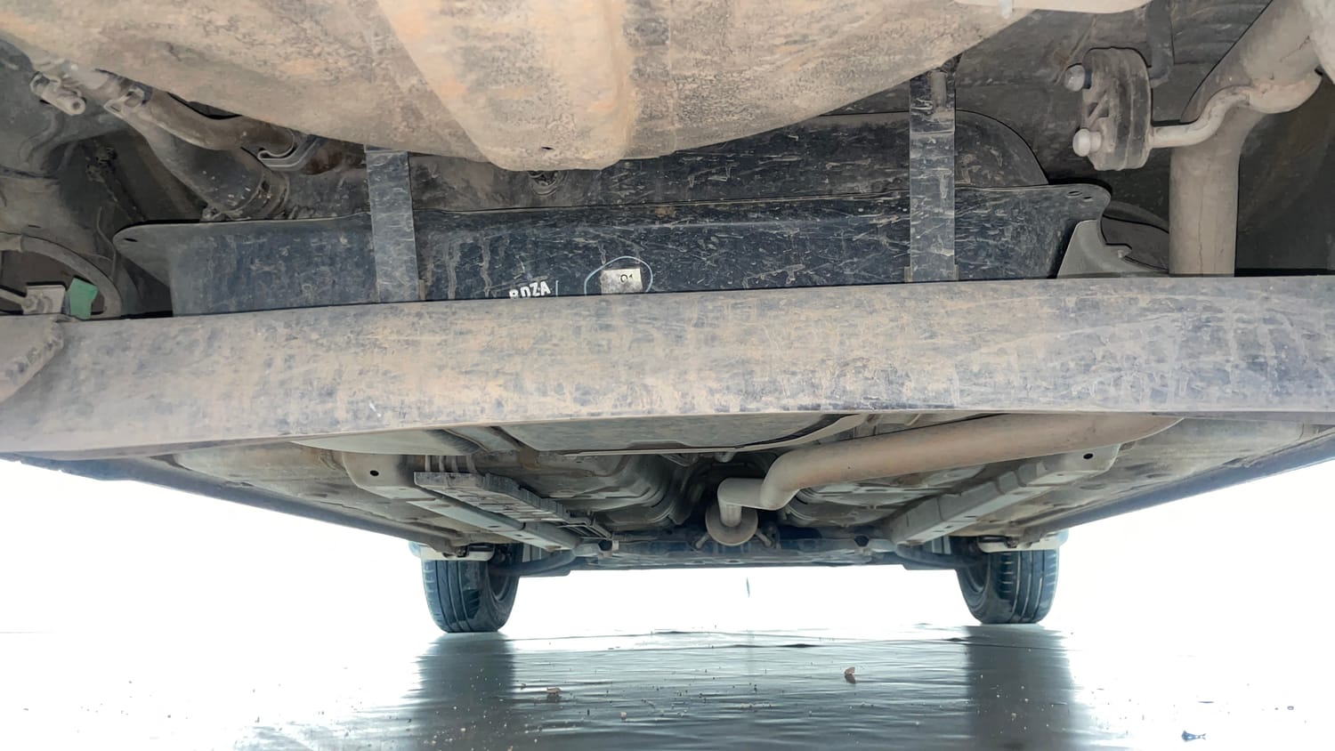 Used 2022 Hyundai Grand i10 Nios Magna 1.2 Kappa VTVT Petrol Manual extra REAR UNDERBODY VIEW (TAKEN FROM REAR)