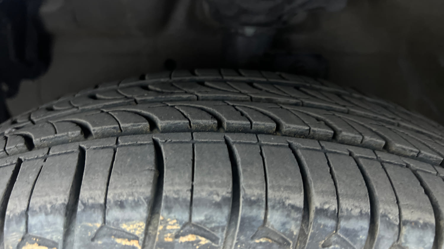 Used 2017 Maruti Suzuki Celerio VXi AMT Petrol Automatic tyres LEFT FRONT TYRE TREAD VIEW