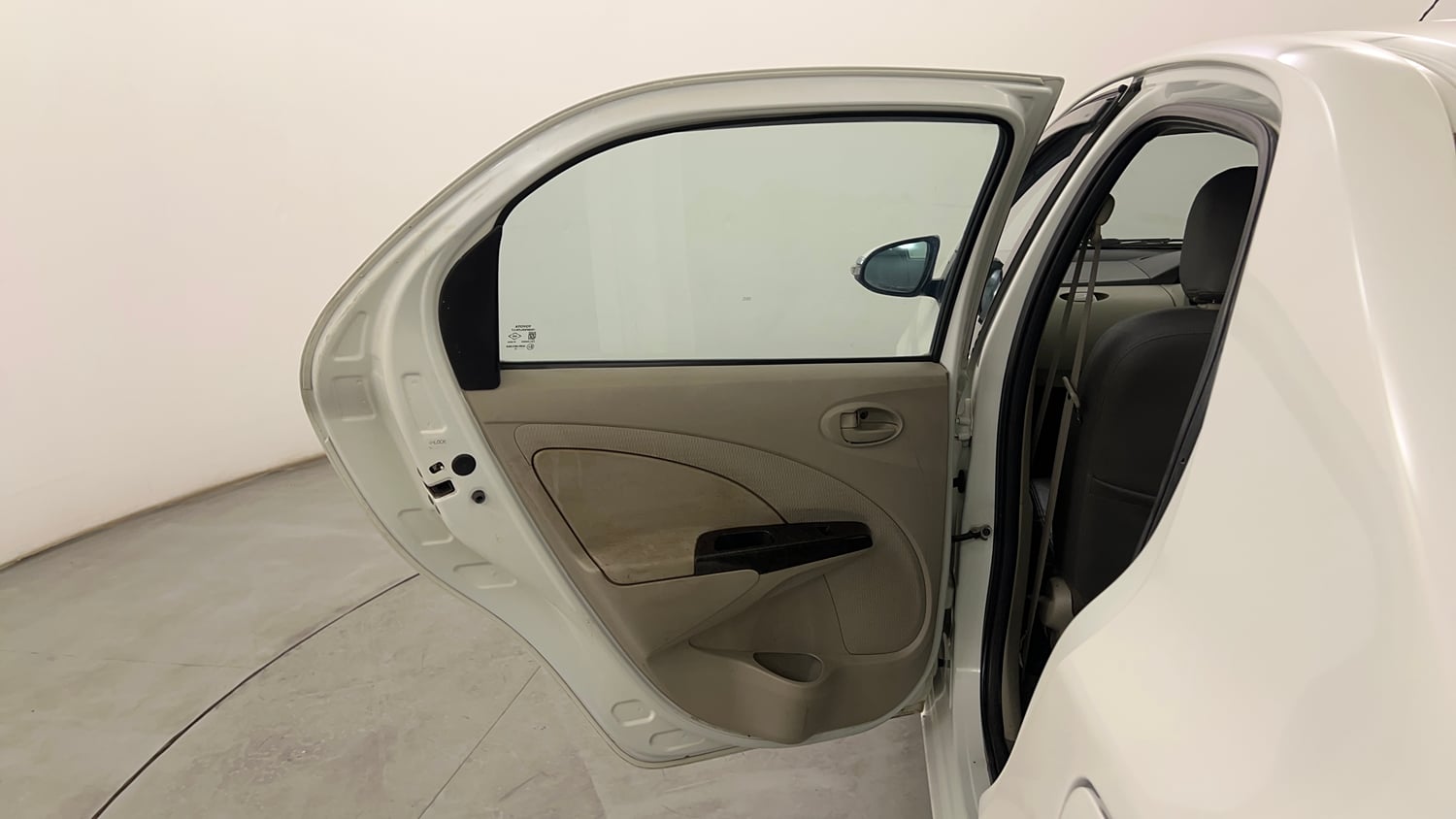 Used 2015 Toyota Etios VX Petrol Manual interior LEFT REAR DOOR OPEN VIEW