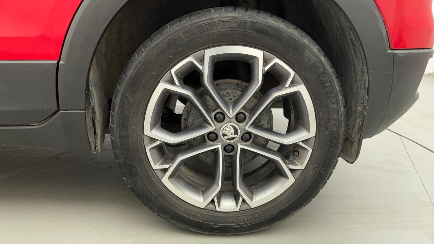 Used 2021 Skoda Kushaq Style 1.0L TSI MT Petrol Manual tyres LEFT REAR TYRE RIM VIEW