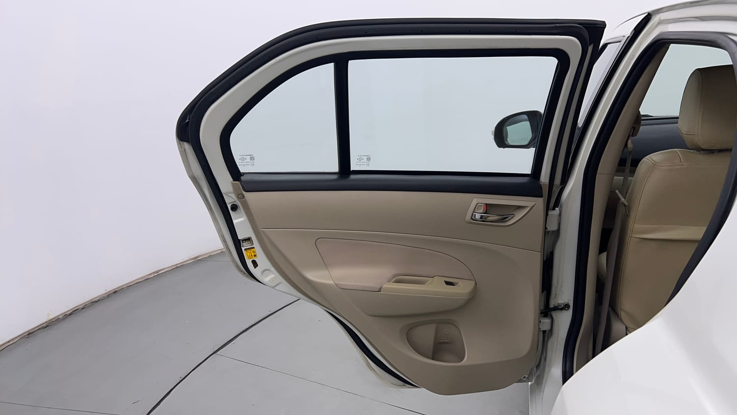Used 2012 Maruti Suzuki Swift Dzire ZXI Petrol Manual interior LEFT REAR DOOR OPEN VIEW